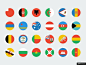 扁平化 风格 国旗 图标 world 旅游图标主题图标图标icon