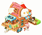 kokkio chicken house, cream bird