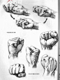 素描画手的方法及手的解剖结构