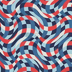 条纹,船,几何形状,白色,红色,蓝色,纸,纺织品,式样,复古