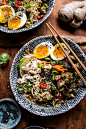 30 Minute Chicken Ramen with Miso Roasted Brussels Sprouts + Ginger Butter | halfbakedharvest.com @hbharvest