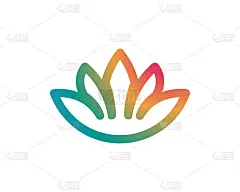 美丽向量花卉设计标志模板图标