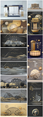 C4D374#新中式中国风中式古风立体C4D工程源文件模型库设计素材-淘宝网