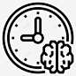 挂钟大脑日期和时间 标志 UI图标 设计图片 免费下载 页面网页 平面电商 创意素材