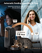 Amazon.com : FUKUMARU Automatic Cat Feeder, 2 in 1 Automatic Dog Feeders with Camera and Audio, Support DIY Meals and Timed Control Cat Food Dispenser, Suit for Most Cat and Dog Food : Pet Supplies