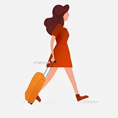 拉着拉杆箱旅游的女孩插画图片大小3000x3000px 图片尺寸676.37 KB 来自PNG搜索网 pngss.com 免费免扣png素材下载！度假#拉杆箱#旅游#装饰图案#
