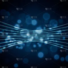 模糊的浅蓝色抽象背景与浅散景，抽象矩阵般的背景