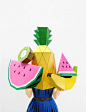 Mr. Printables' DIY Paper Craft Kit Yields an Oversized Set of Fruit #toys trendhunter.com