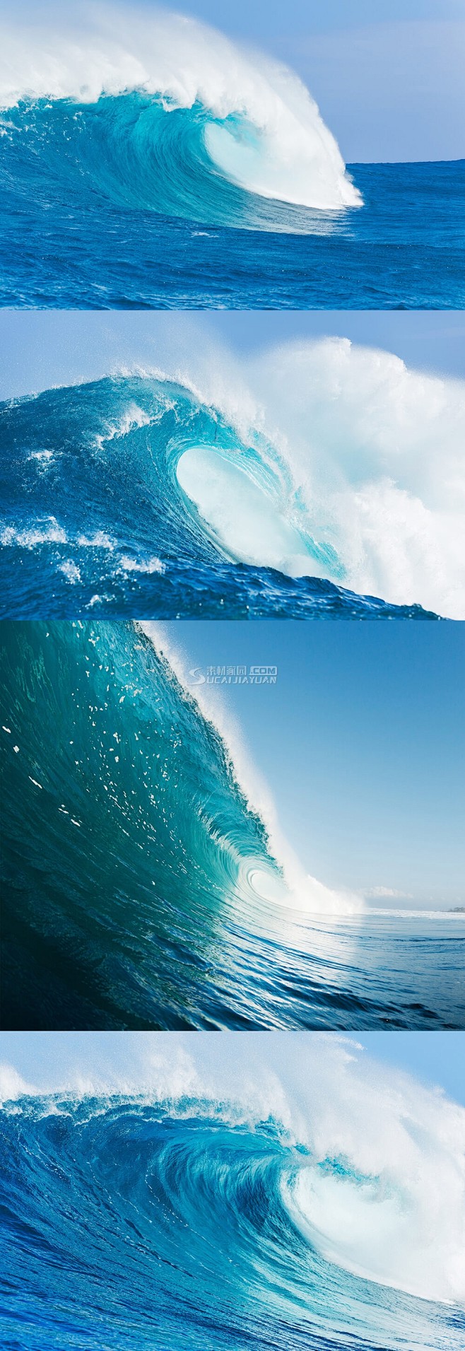 4张波涛汹涌的海上波浪高清图片