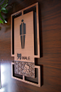 洗手间指示牌门牌创意卫生间标识牌复古铜牌男女厕所中式导向定制-淘宝网