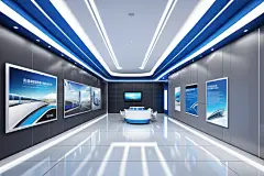 电子博览会现代科技展厅摄影图