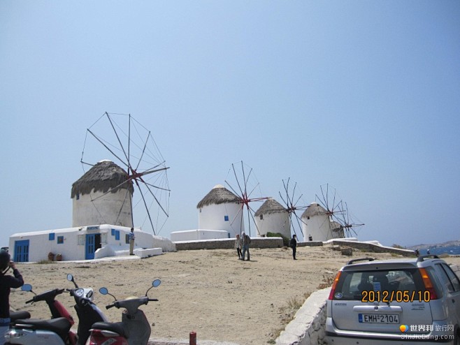 【希腊】米克诺斯--风车讲述着白墙和蓝顶...