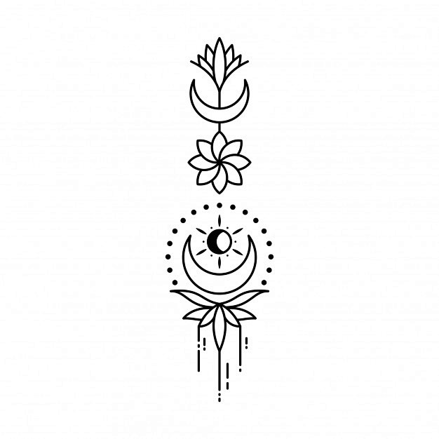 13:59:04几何纹身花纹图案月亮矢量图p-平面-花纹趣浅同采自618pic