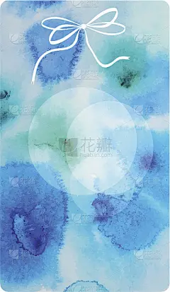 矢量水彩框架与空间的文本和弓