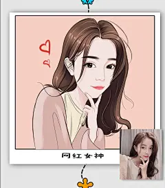 q版手绘头像卡通人物形象设计logo情侣漫画真人照片画头像定制作-tmall.com天猫