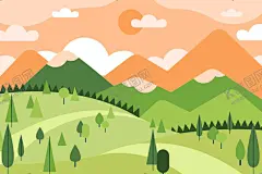  矢量山峦背景 【酷图网】矢量山峦背景,山峰壁纸,群山环抱,植物,景色,风景地形,大自然,远山背景,高山,山脉,风景,
