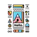 Hello Crests : This is a series of crests Paris and Tyler created in 2015.