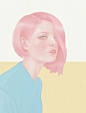 Hsiao-Ron Cheng 花与少女 纤细的少女人像插画欣赏