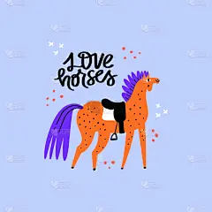 斯堪的纳维亚半岛,镫骨,背景,绘画插图,卡通,文字,鞍,种马,马,矢量