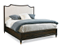 Hickory White - 445-25 Ashleigh King Upholstered Bed: 