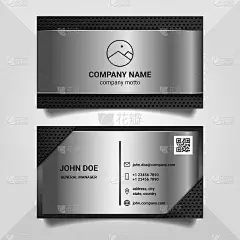 business card design template with metalic style