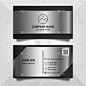 business card design template with metalic style