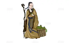 古代人物水墨古风人物中医古风中国风医师节古人原创插画人物素材