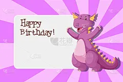 生日模板上的恐龙