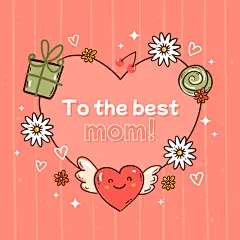 卡通手绘母亲节感恩温馨亲子妈妈插画节日活动海报模板Ai设计素材-淘宝网