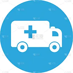 汽车,救护车,图标,扁平化设计,分离着色,医生,健康保健,机敏,安全的,意外事件