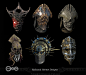 Path Of Exile Helmets, Ashleigh : These are just a few of the helmets that I have created for Path of Exile In which I have designed, sculpted and textured