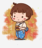 卡通Q版贴纸小人 平面电商 创意素材