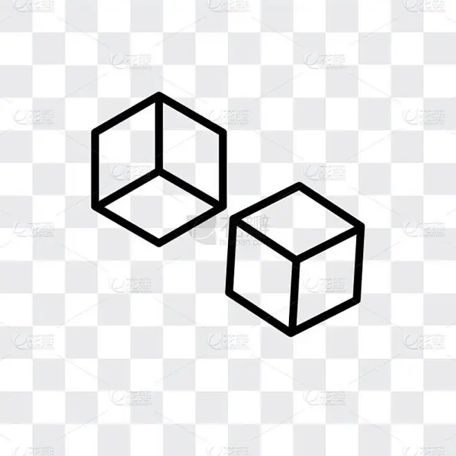 多维数据集矢量图标在透明背景上隔离, 多维数据集徽标设计图片_标志-图片图片素材-花瓣网