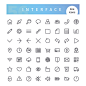 Interface Line Icons Set