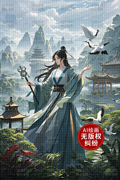 AI版权图库采集到【原创】古风女 仙侠
