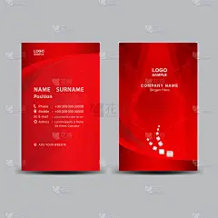 名片模板矢量插图，传单设计，名片布局，企业身份证