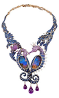 Lydia Courteille Under the Sea necklace with opals, sapphires, amethysts and diamonds.: 