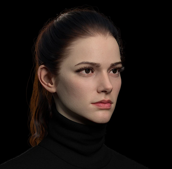 female_head模型 - 角色/人物/生物 - 作品模型 - CG模型网-花瓣网