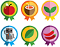 Icons & Badges : Icons & Badges for Foodzy.com Foodzy lets you keep track of what you eat.An online game and app for Android & Iphone.