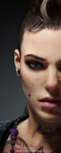 Ubisoft&#;8217s Watch_Dogs &#;8220Clara Close Up&#;8221 3D character artwork created in 3dsmax, Vray & Photoshop by Ubisoft artist topk (Fabien Troncal) of Montreal, Canada!!! http://topk.cghub.com/images/