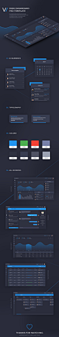 Virtus Dashboard Free PSD Template : Free modern dashboard template which includes5 well layered screens. Virtus can be very helpful in your next dashboard project. This template is easily customizable according to your needs!