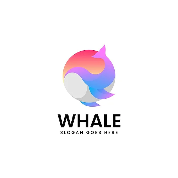 (源站可下源文件)矢量标志鲸鱼多彩设计/Vector logo whale colorful design-花瓣网