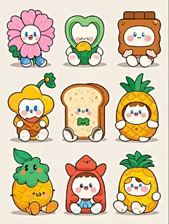 一分钟❗️用MJ生成水果贴纸 - 小红书