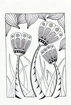 Flower doodle - zentangle