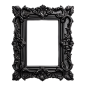 Black Frame Ornate Realistic Clipart AI Generated png