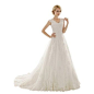 Snowskite Womens A-line V Neck Vintage Lace Wedding Dress | Amazon.com