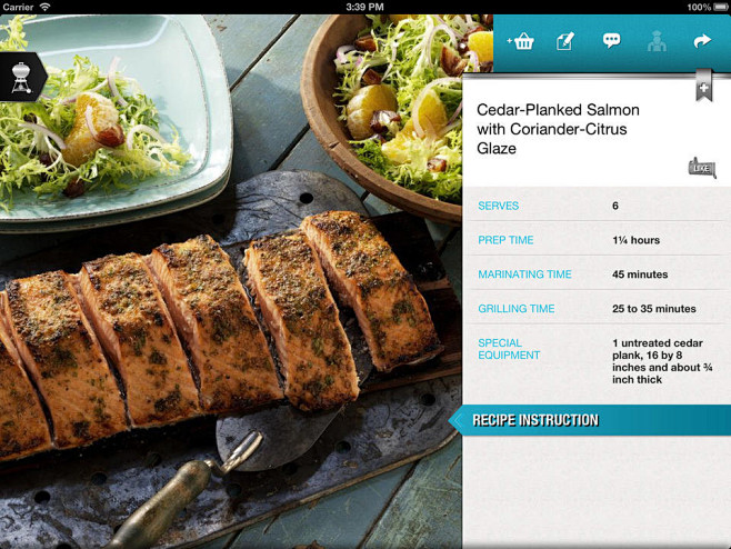 Weber Grills iPad界面设...