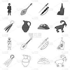 传统,看风景,国内著名景点,含酒精饮料,糖果,山羊,动物,瓶子,岩石,复古