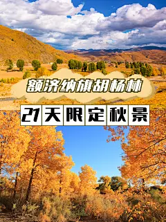 旅游秋季攻略拼图实景小红书封面