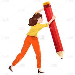 手绘风-人物贴纸-女性
